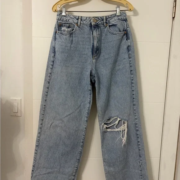 Garage Blue Distressed Women Jeans - Picture 1 of 4